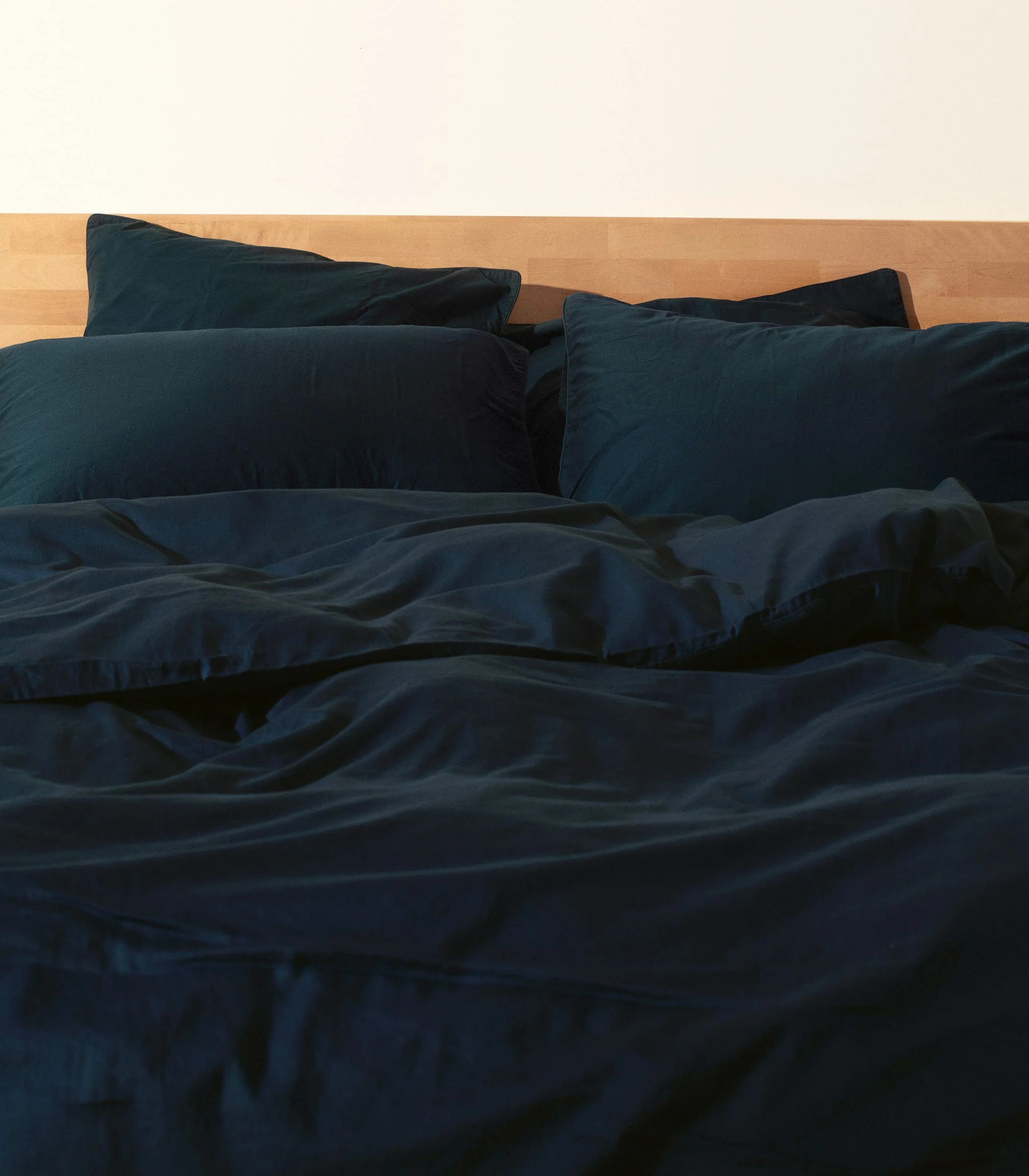 Drap housse en satin de coton - Bleu Tediber - Image 5