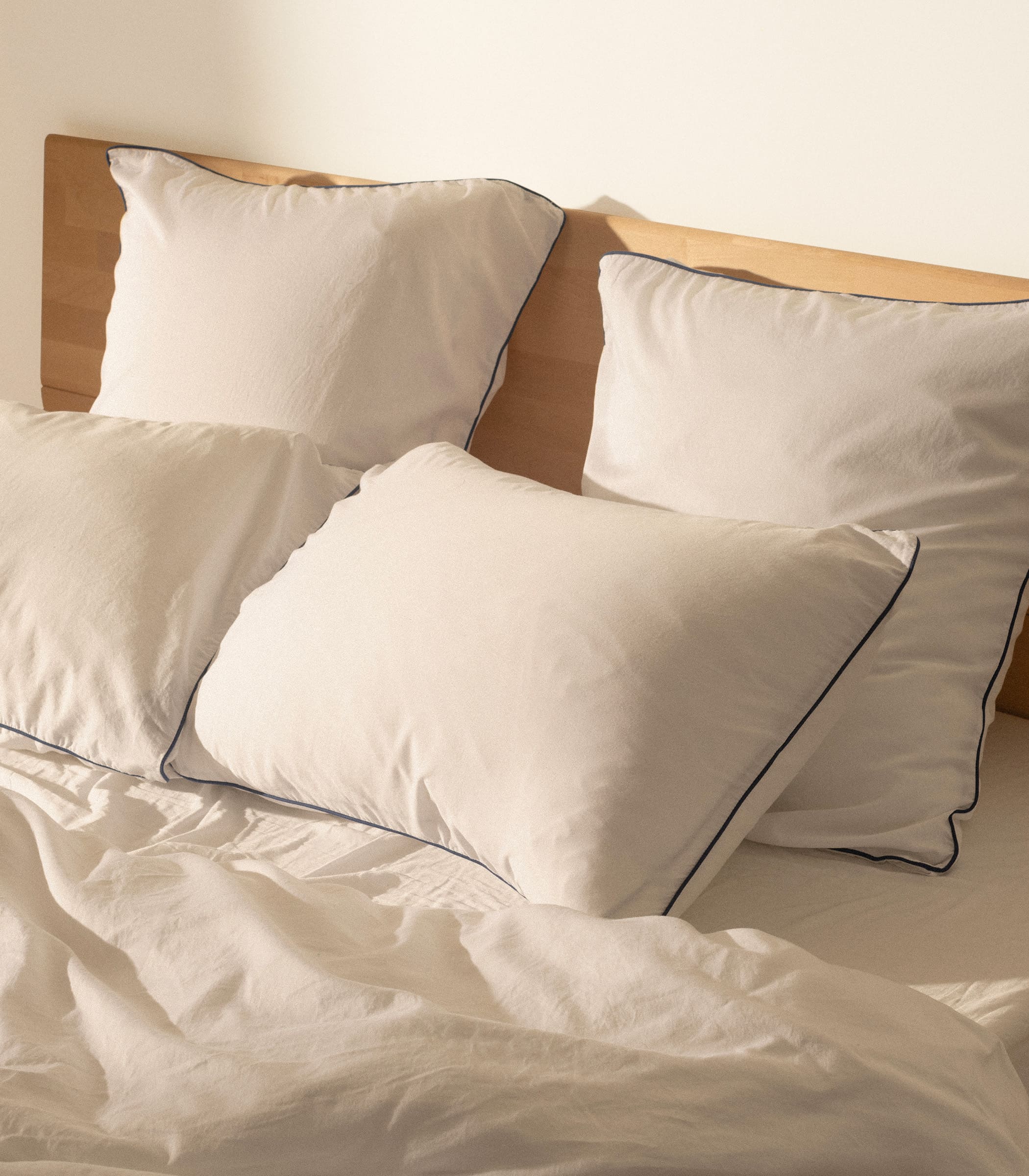 Drap plat satin de coton - Blanc grand frais - Image 5