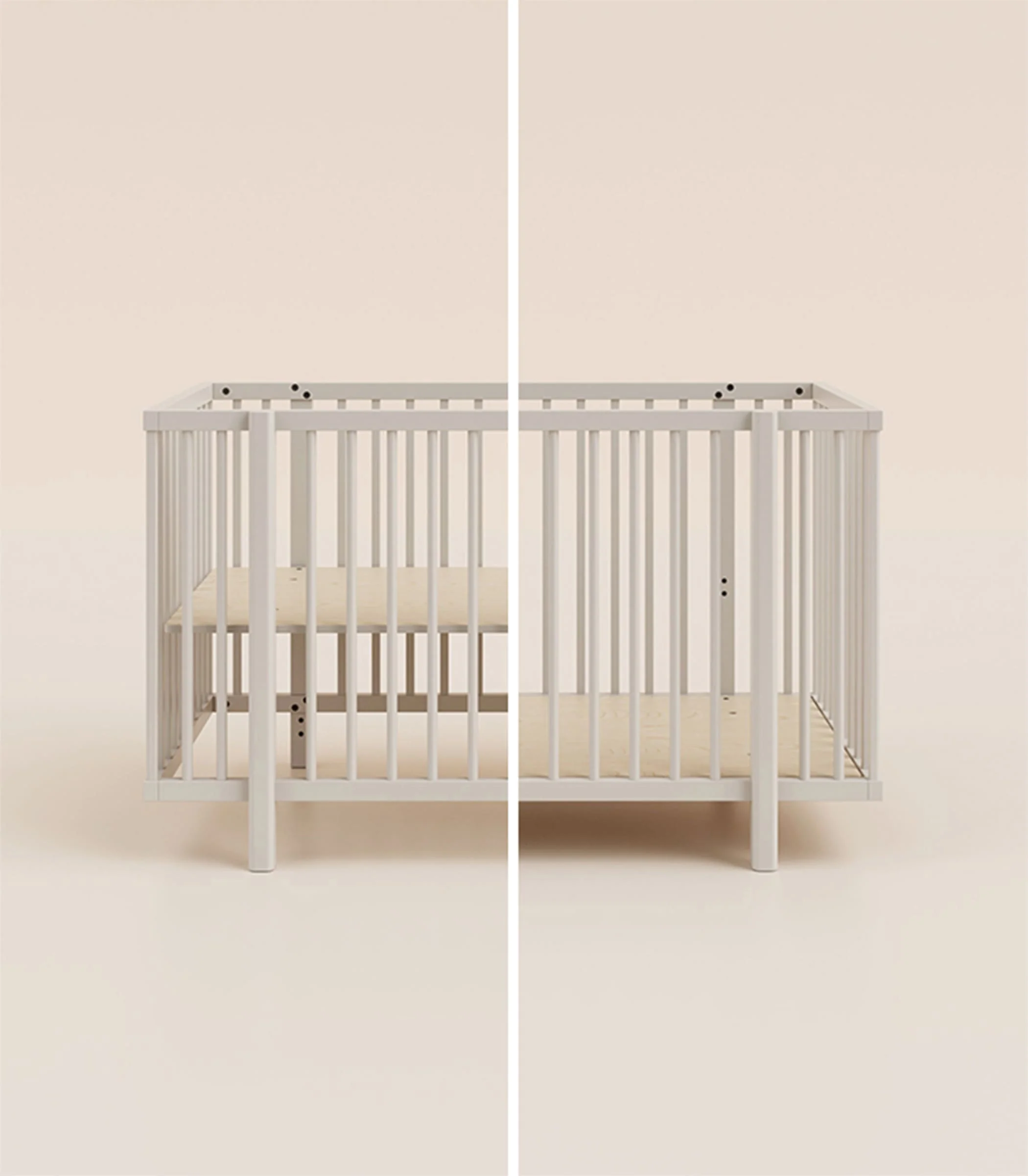 Lit bébé - Gris plume - Image 3