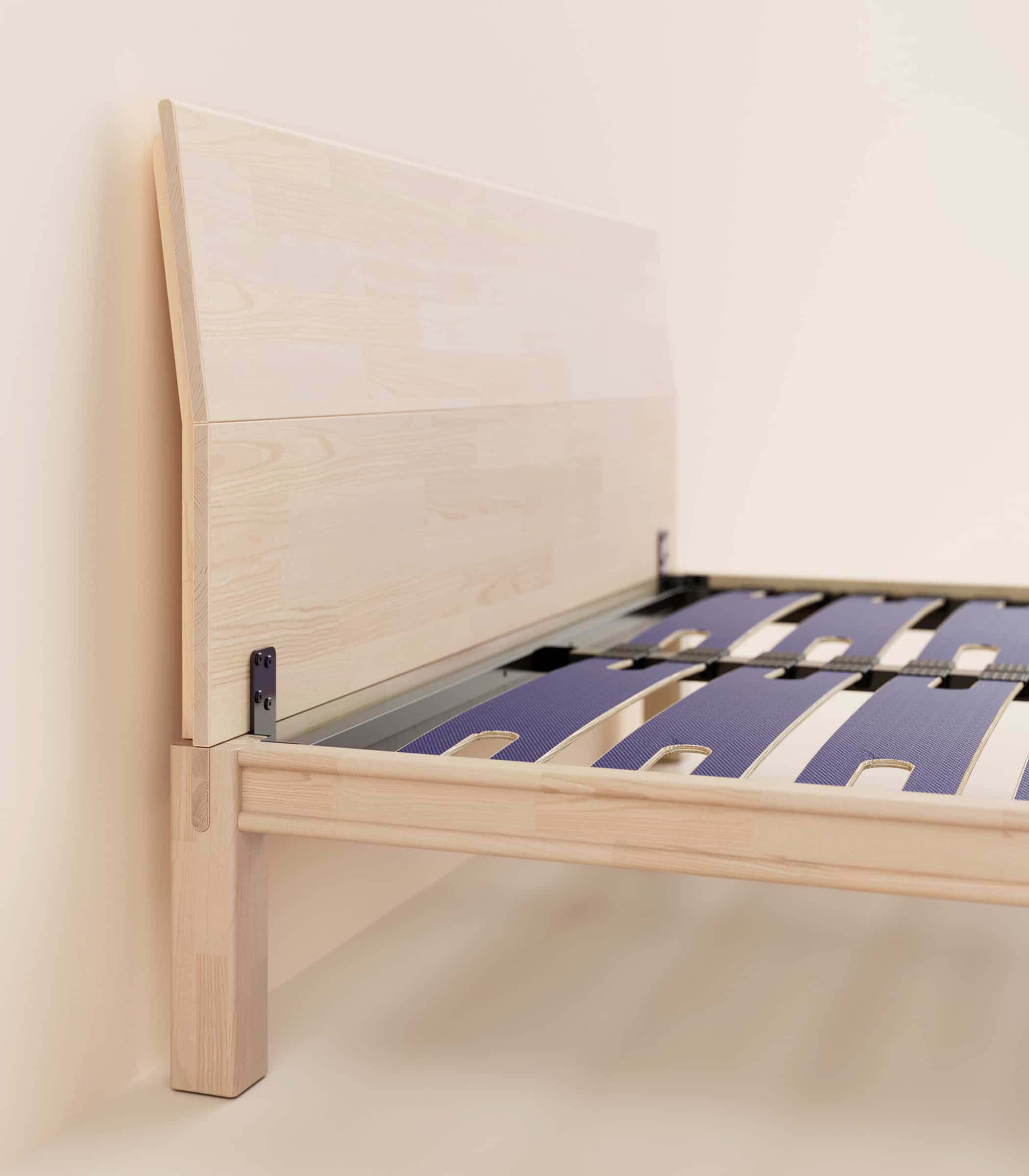 Lit en bois - Bois clair - Image 5