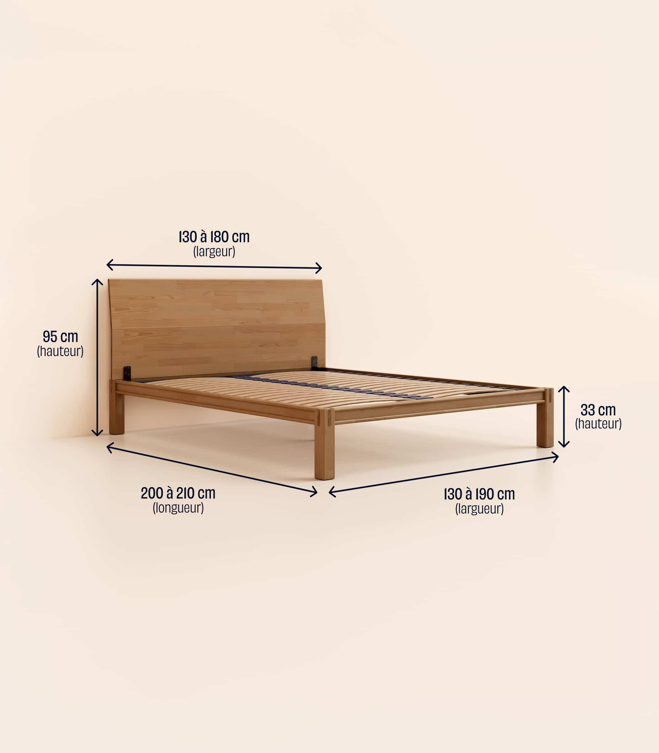 Lit en bois - Bois foncé - Image 10