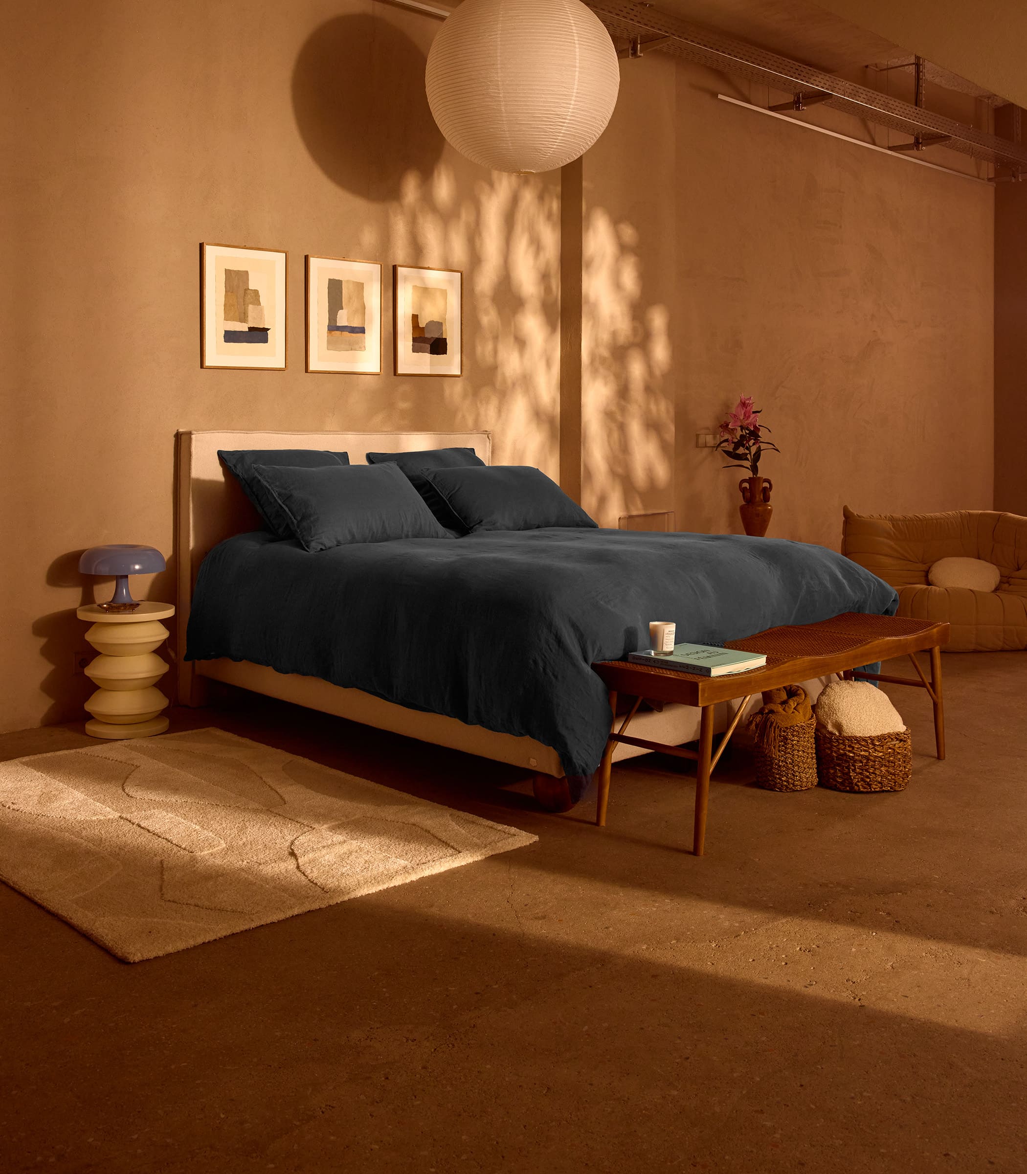 Lit Grand Ours - Velours Sahara - Image 15