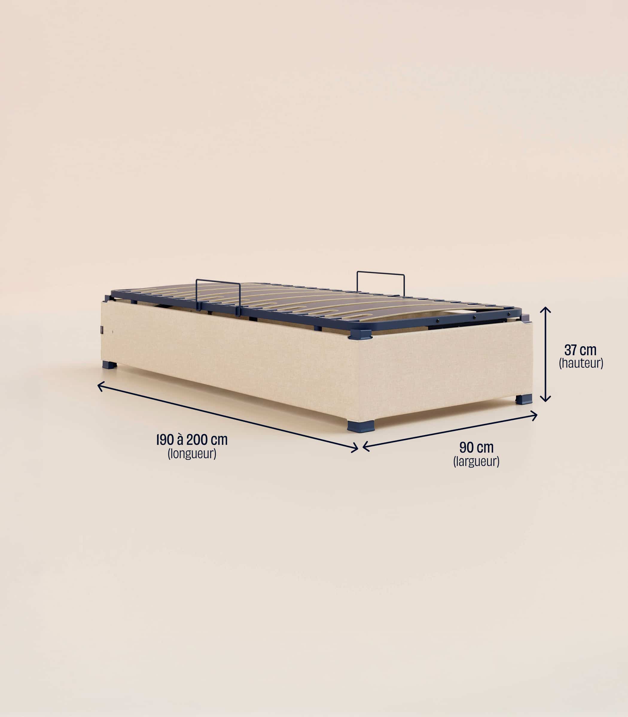 Lit coffre enfant - Beige - Image 10