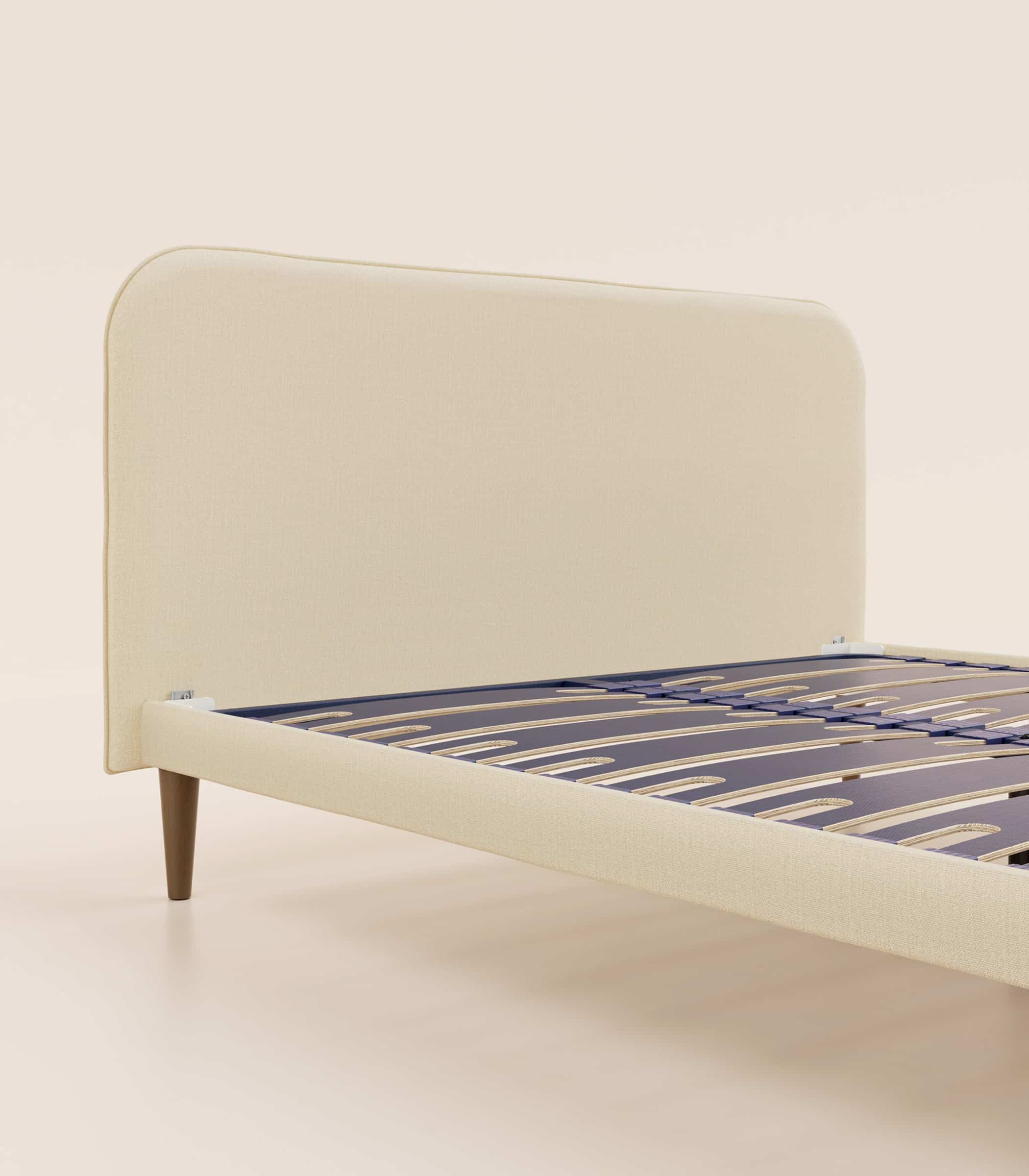 Lit scandi - Beige Velouté - Image 6