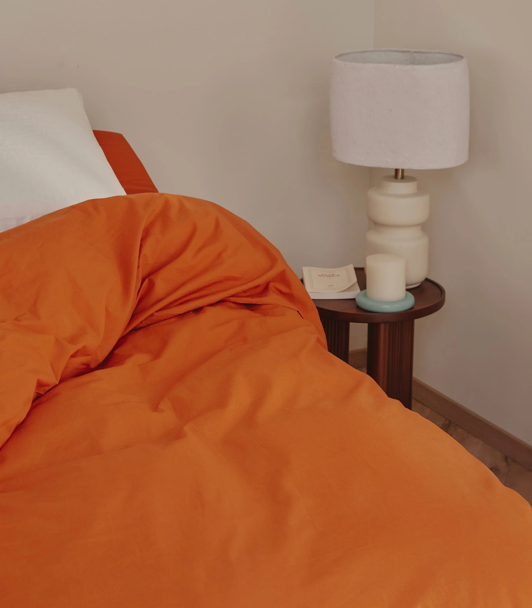 Parure en percale de coton - Orange Magma - Image 5