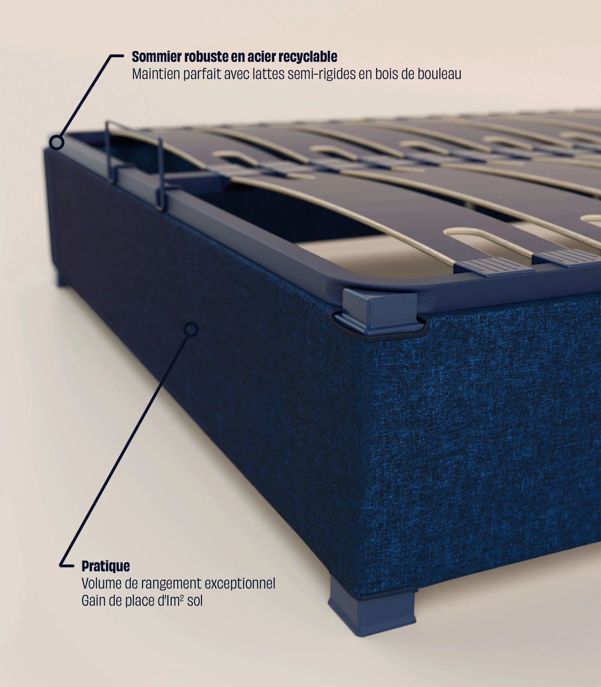 Sommier coffre - Bleu - Image 6