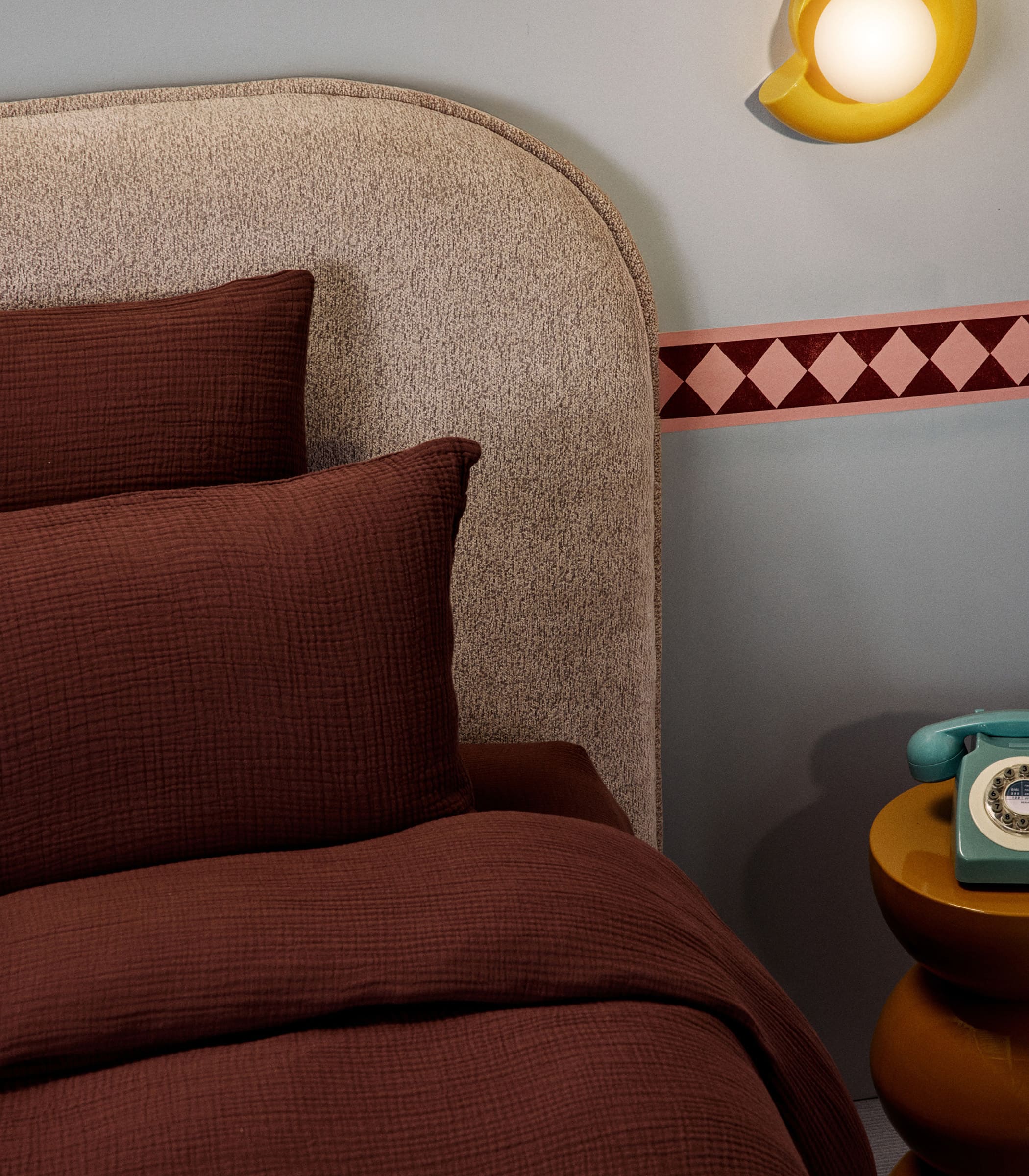 Housse de couette en gaze de coton - Marron moka - Image 4